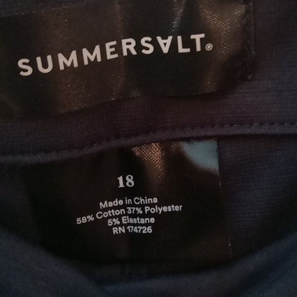 NWT Summersalt Navy high rise size 18 side zipper pants. Career. Minimalist - Picture 3 of 9
